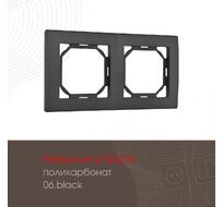 Рамка из поликарбоната на 2 поста Arte Milano 503.06-2.black