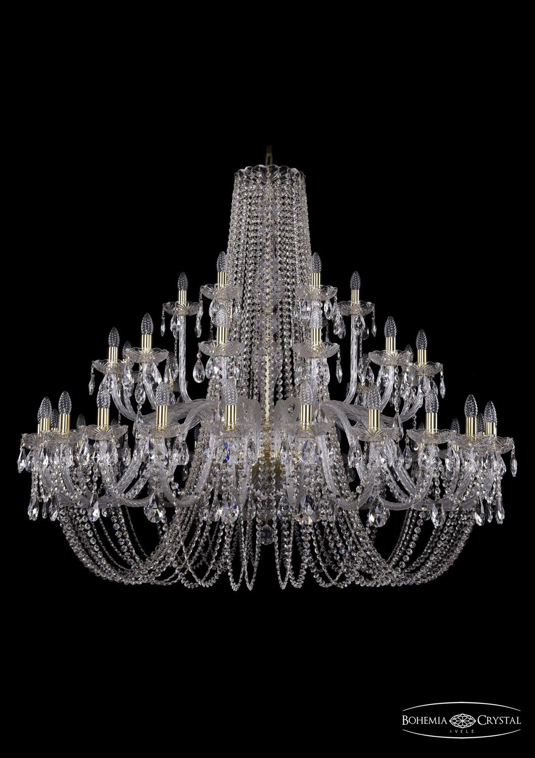 Хрустальная люстра Bohemia Ivele 1402/24+12+6/530 G_BI