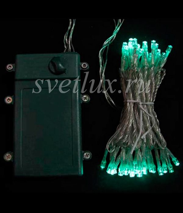 

Гирлянда Нить на Батарейках 10м Аква, 100 LED, Провод Прозрачный Силикон, IP65 07-019, 07-019