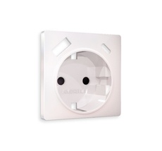 Лицевая панель для электрической розетки с заземлением со шторками 2USB A+A QUANT Ambrella Volt ALFA AP2100_AMB