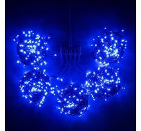 Комплект 5 Синих Нитей по 20м с Мерцанием, 1000 LED, Провод Черный ПВХ, IP54 KDD1000BLW-11-1B