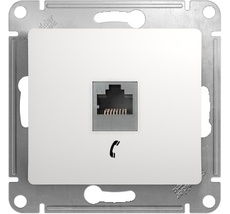 Телефонная розетка встраиваемая RJ-11 (белый) Systeme Electric GSL000181T