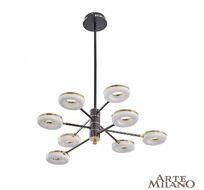 Подвесная люстра на штанге Arte Milano Ferrara 276699/8 BK/GD