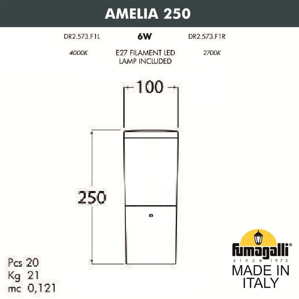 Ландшафтный фонарь AMELIA DR2.573.000.BYF1R