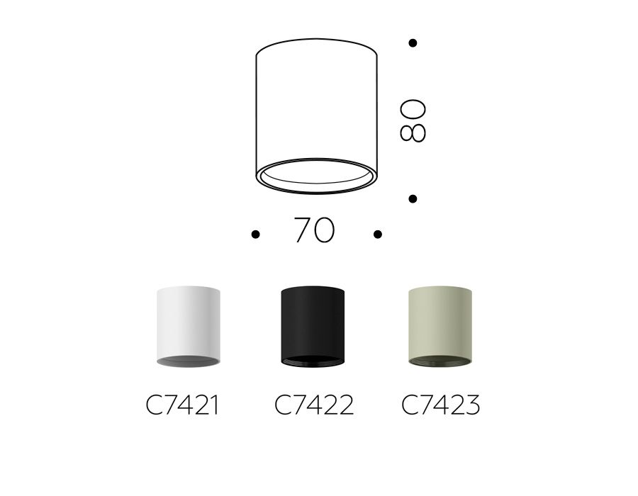Корпус светильника накладной для насадок DIY SPOT C7421_AMB