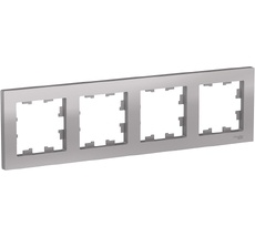 Рамка на 4 поста (алюминий) Systeme Electric ATN000304