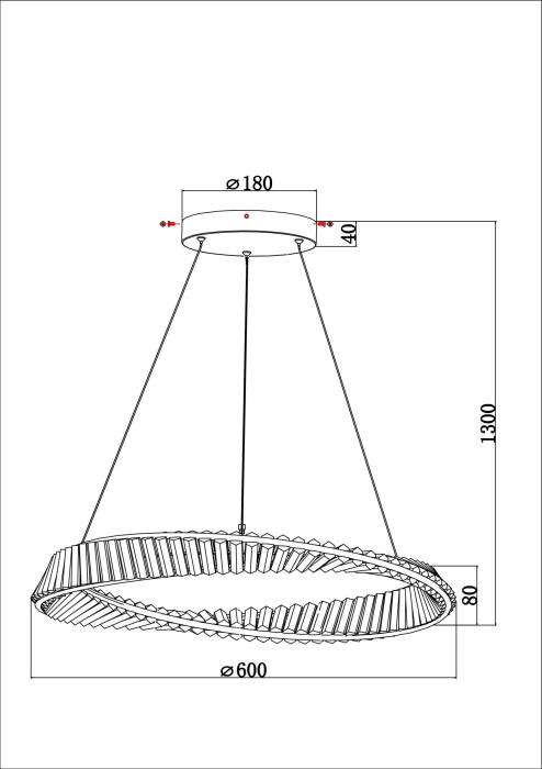 Подвесная люстра Divinare MILLIE 1136/17 SP-36_DI