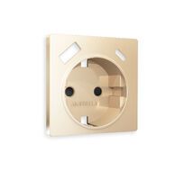 Лицевая панель для электрической розетки с заземлением со шторками 2USB A+C QUANT Ambrella Volt ALFA AP6100_AMB