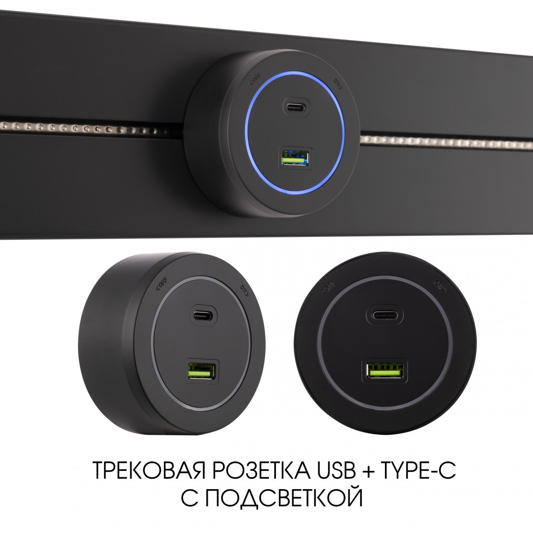 Трековая розетка Arte Milano track-sockets 399731TS/USB-Type-C Black