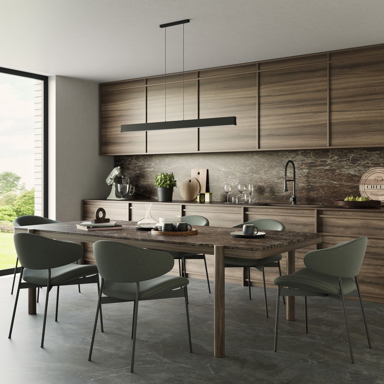 Подвесной светильник Mantra Линейный HANOK 7547_MN