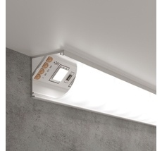 Угловой алюминиевый профиль белый/белый для светодиодной ленты LL-2-ALP008 a053628_ES