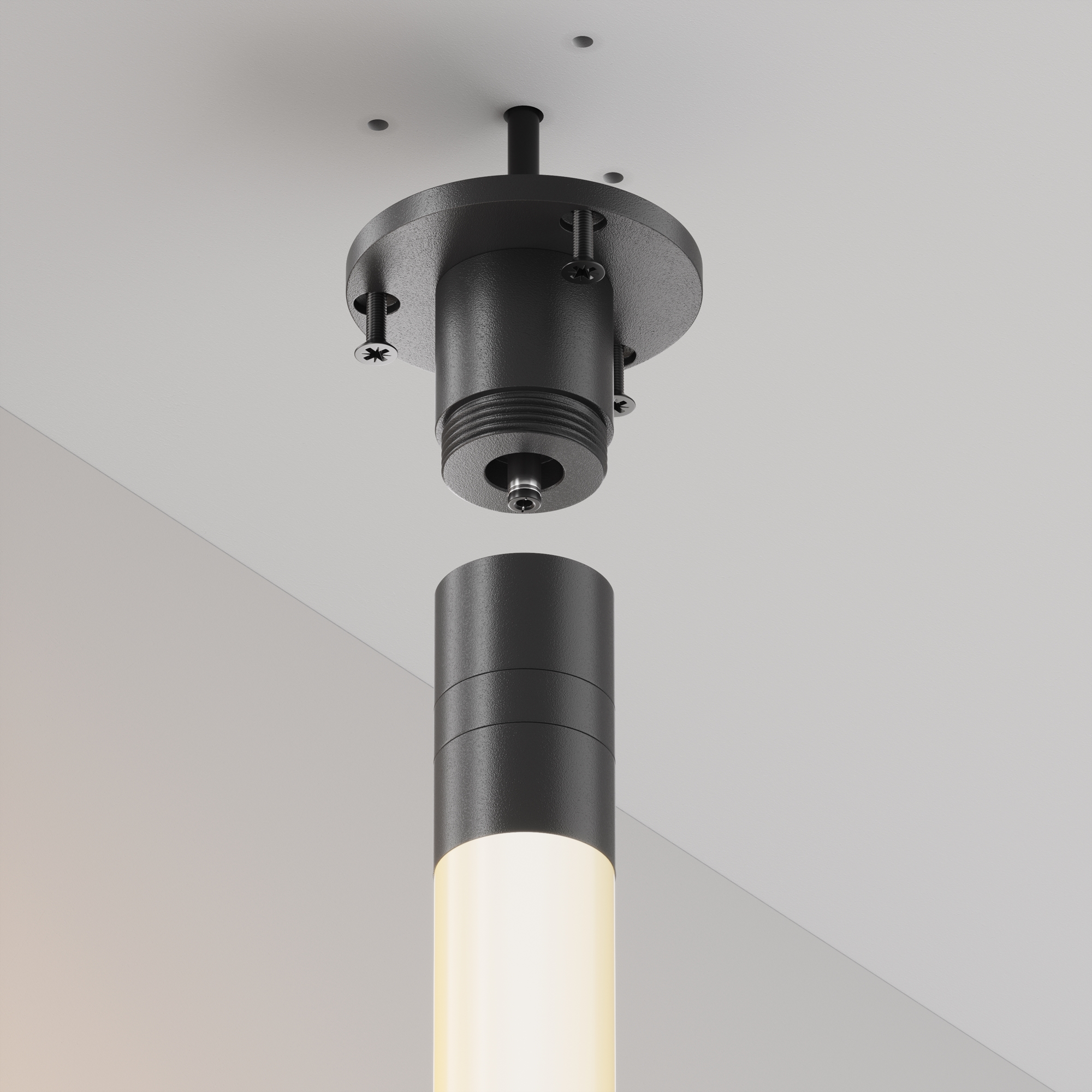 Основание для накладного монтажа системы Shelf с внешней резьбой с вводом питания Maytoni CA022BO-P-B_MY