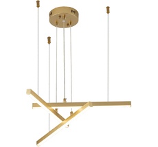 Подвесная люстра (+ночной режим) с пультом светодиодная (14017/3P Gold) Indigo V000085L