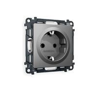 Розетка Ambrella Volt ALFA с заземлением на винтовых зажимах 2P+E 16A-250V QUANT MA656010_AMB