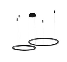 Подвесная люстра Crystallux FORTUNA FORTUNA&nbsp;SP123W&nbsp;LED&nbsp;D600+800&nbsp;BLACK_CR