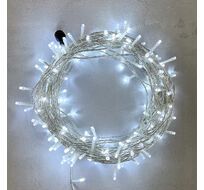 Гирлянда Нить 20м Белая 24В, 200 LED, Провод Прозрачный Силикон, IP65 EST200-10-1W
