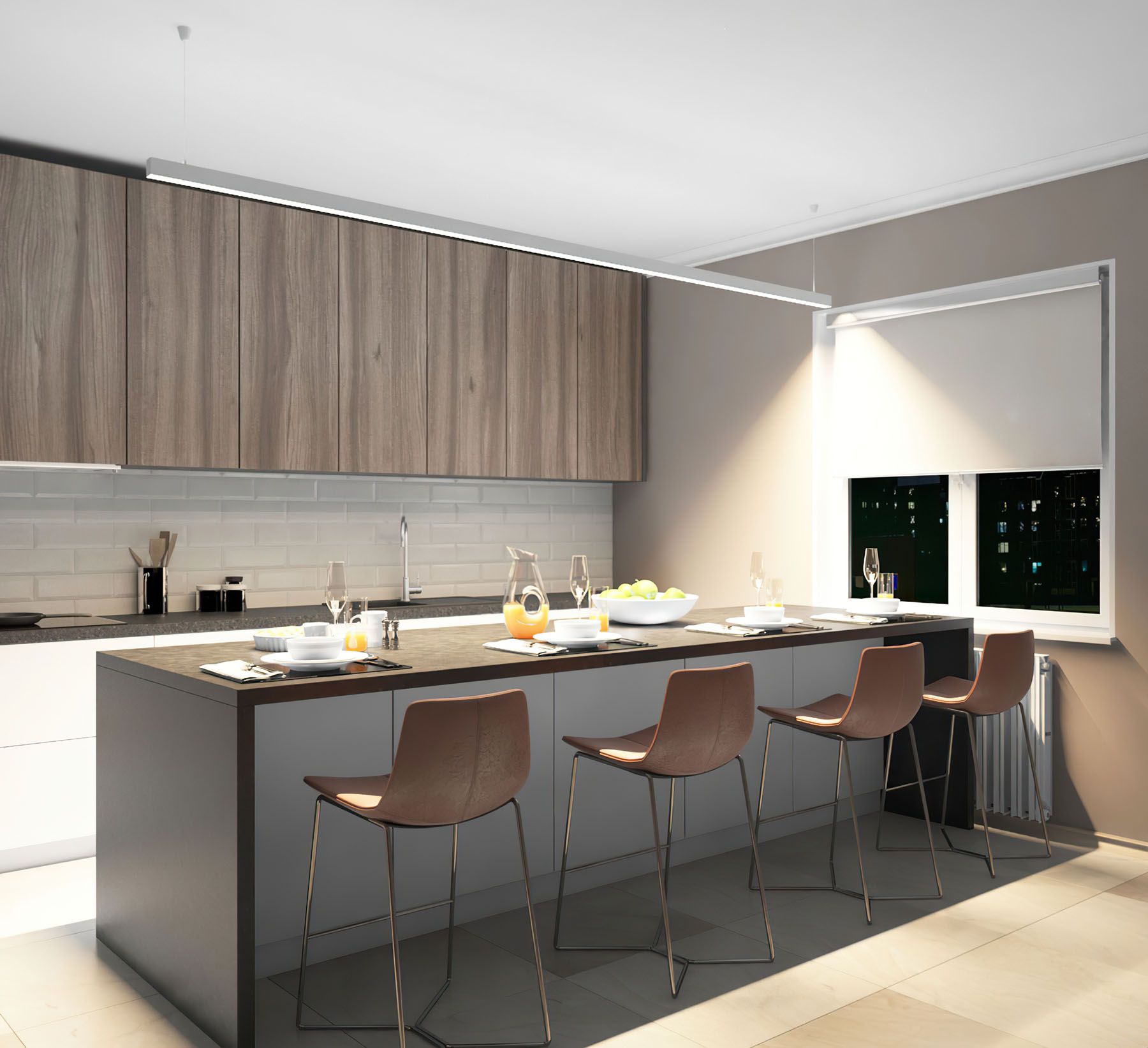 Подвесной светильник Denkirs линейный DK9304-WH