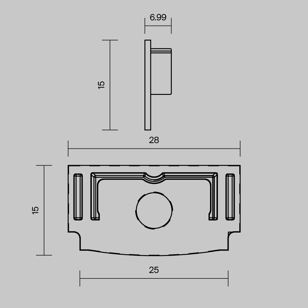 Комплект заглушек (для профиля 61?14) 2 шт., ALM-6114-B-EC 642013 Maytoni 642013_MY