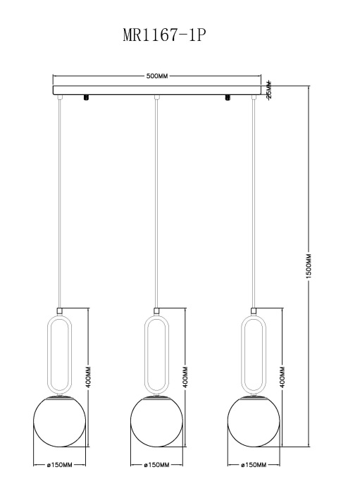 Подвесной светильник MyFar Pierre MR1168-3P