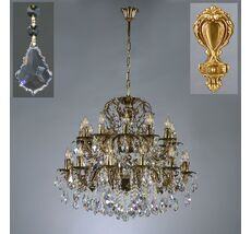 Хрустальная люстра Ambiente Ambient 2118/12+12 AB Leaf Crystal_BZ