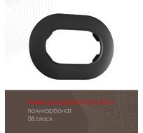 Рамка из поликарбоната для двойной розетки Arte Milano 502.08-double.black