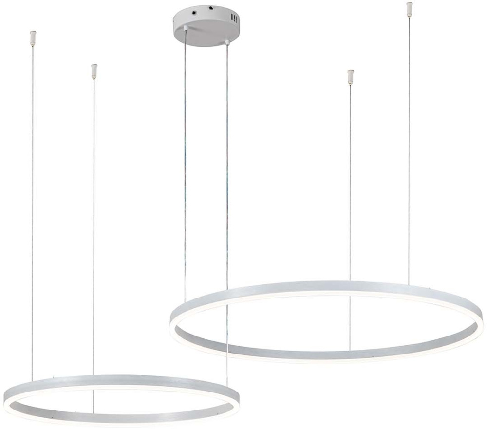 Подвесная люстра (+ночной режим) с пультом светодиодная (14001/2P White) Indigo V000029L