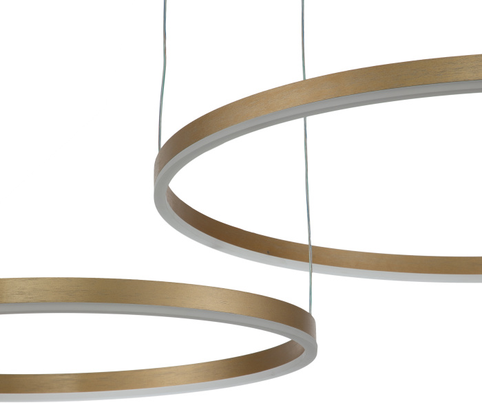 Подвесная люстра с пультом золотой с пультом светодиодная (14001/2P Gold) Indigo V000011L