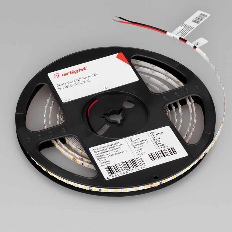 Светодиодная лента Arlight 24V Warm3500 9.6 W/m, IP20, 5m 050586_ARL