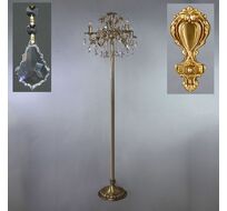 Торшер Ambiente GRANADA 2118F/4 AB Leaf Crystal_BZ