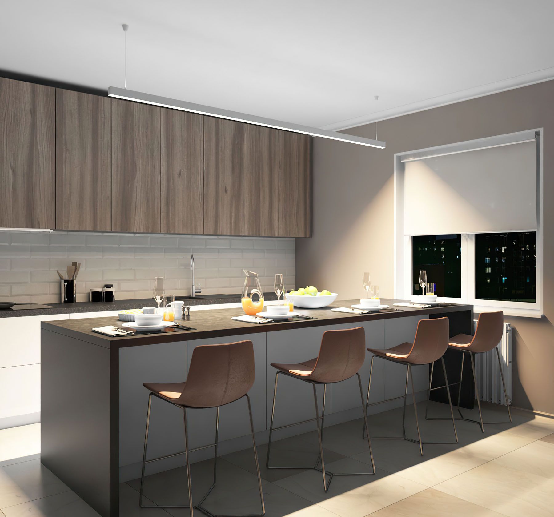 Подвесной светильник Denkirs линейный DK9254-WH