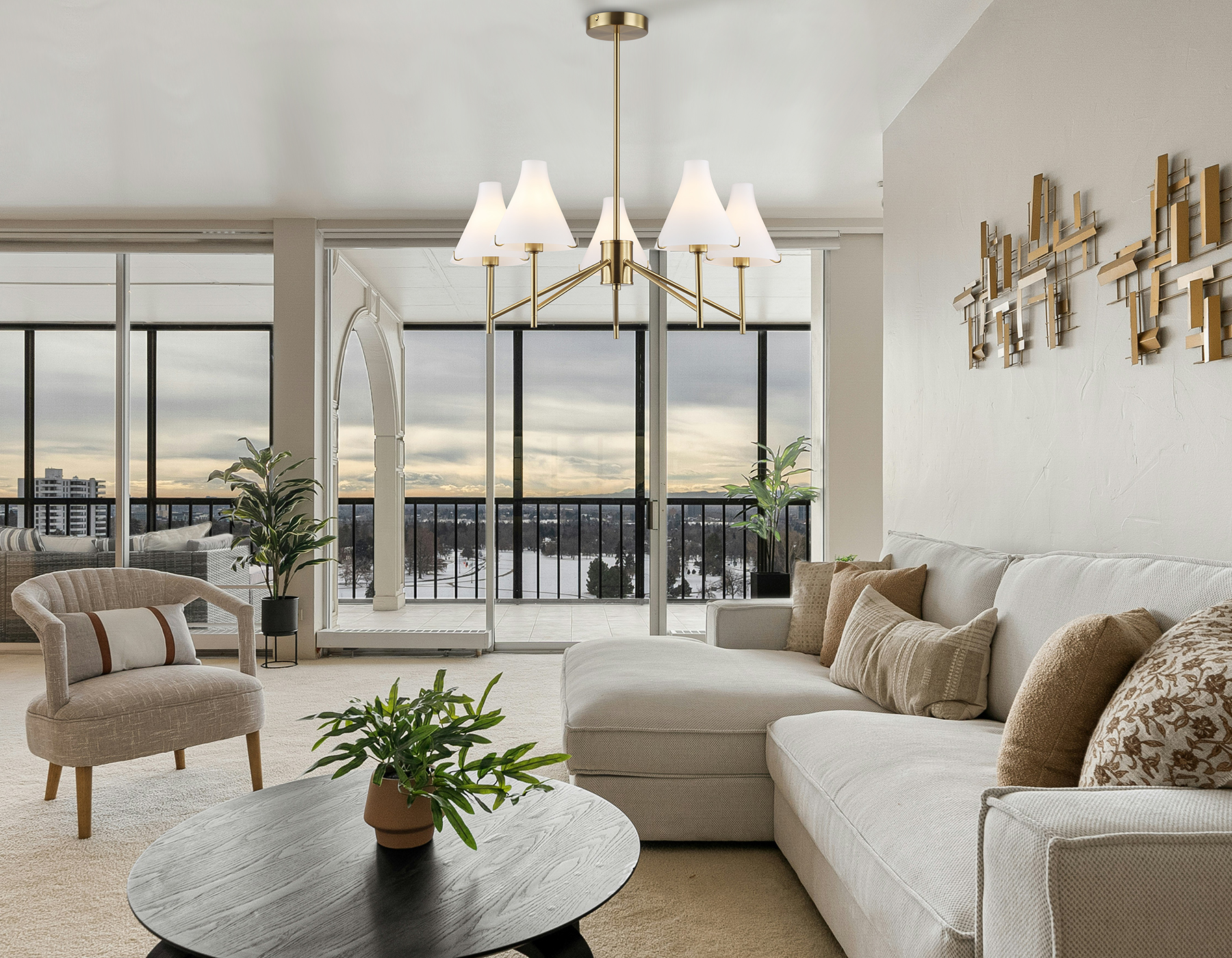 Подвесная люстра на штанге Ambrella Light HIGH LIGHT Modern LH57133_AMB