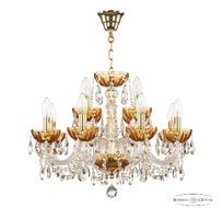 Хрустальная люстра Bohemia Ivele Crystal 5402/8+4/195 G Amber/M-1H_BI