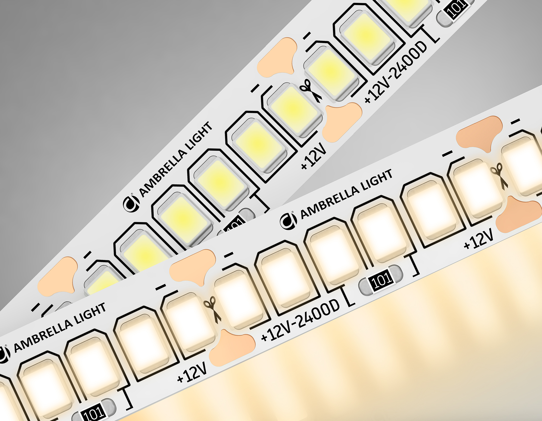 Светодиодная лента 2835 240Led, 17W m, 12V IP20 3000K 5m,кратность резки 25mm Ambrella Light GS GS1401_AMB