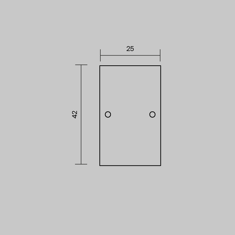 Комплект заглушек (для профиля 65?42) 2 шт Mayton 642056_MY