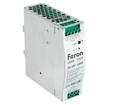 Трансформатор электронный на DIN-рейку 120W 24V Feron 52135_FR