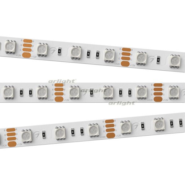 Лента RT-B60-10mm 12V RGB (14.4 W/m, IP20, 5060, 5m) (ARL, Открытый) 012340(2)_ARL