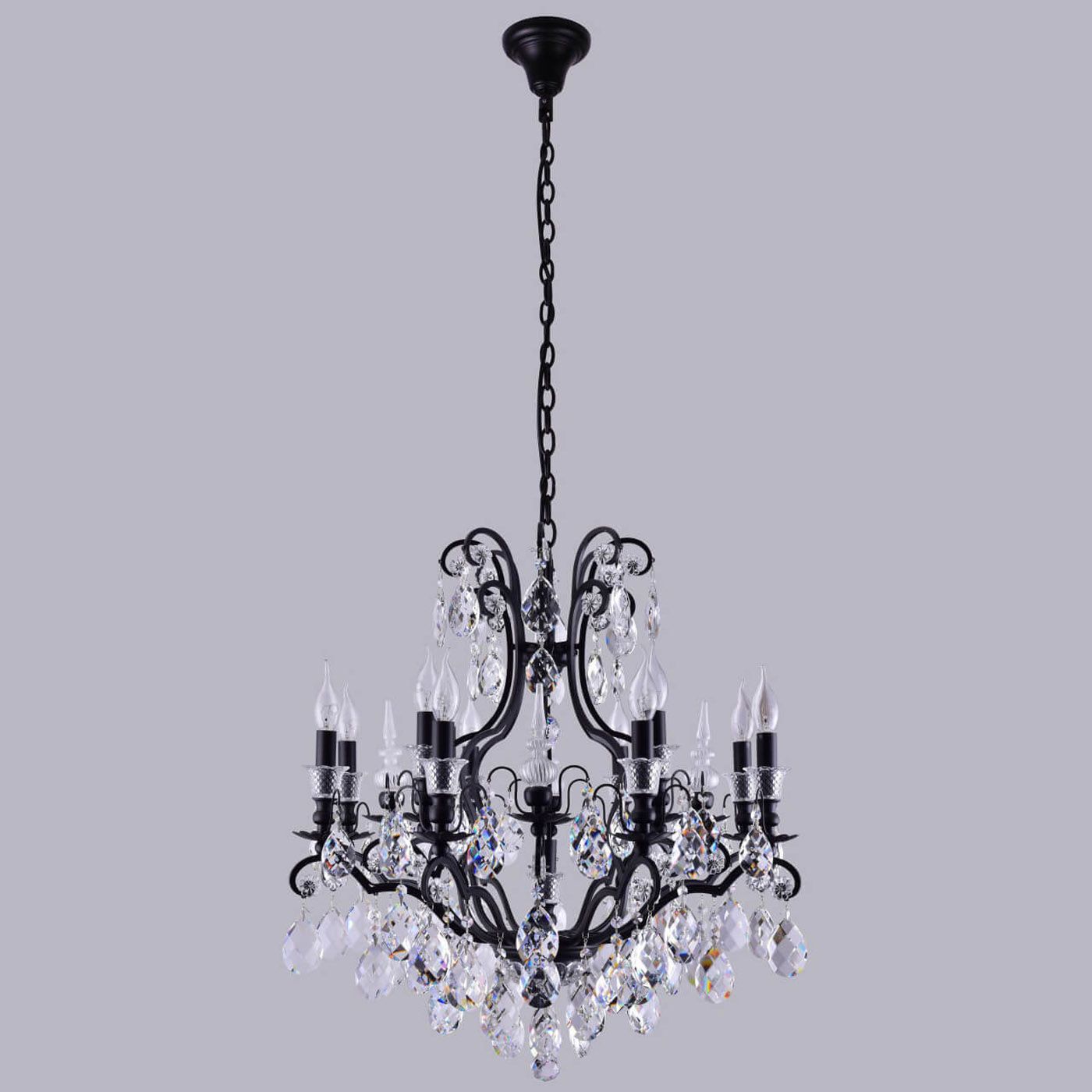 Подвесная люстра Crystallux MAGNIFICO MAGNIFICO SP13 BLACK/TRANSPARENT_CR