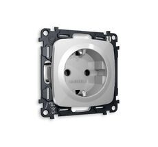 Розетка Ambrella Volt OMEGA с заземлением на винтовых зажимах 2P+E 16A-250V QUANT MO406010_AMB