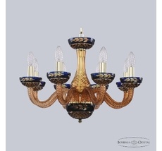 Подвесная люстра Bohemia Ivele Amber-Blue 1308/8/195 G Am/Amber-Blue/H-1J_BI