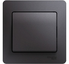 Выключатель встраиваемый одноклавишный (графит) Systeme Electric GSL001312