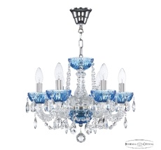 Хрустальная люстра Bohemia Ivele Crystal 5402/6/141 Ni Aquamarine/M-1G_BI