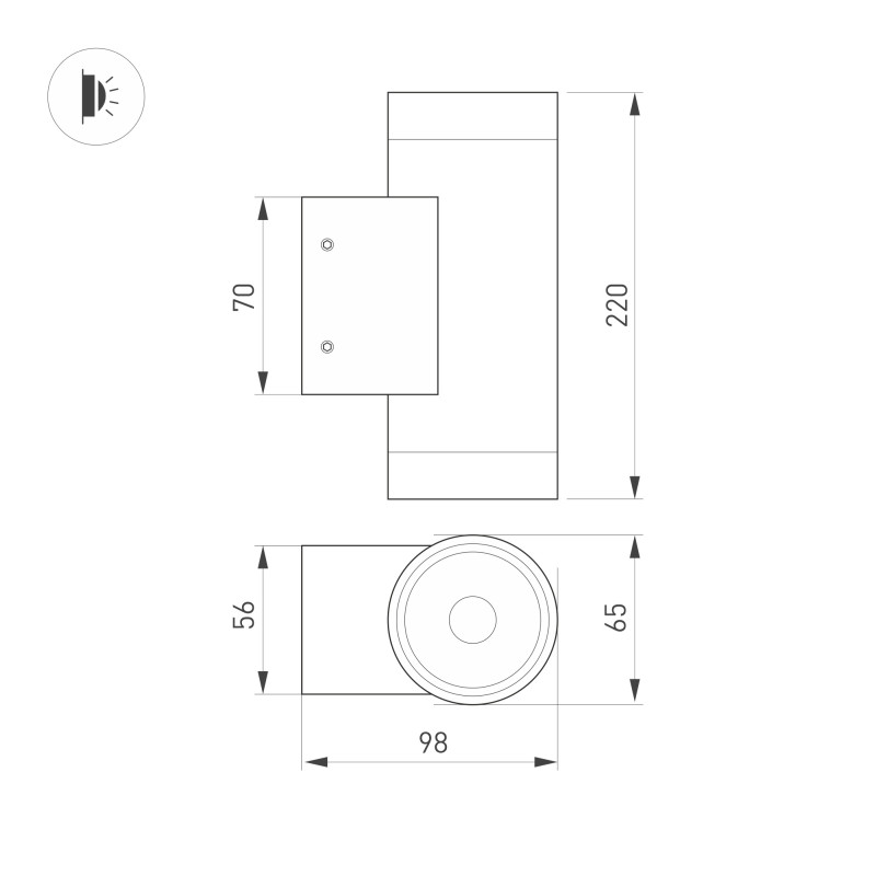 Уличный настенный светильник Arlight LGD-RAY-WALL 044231(1)_ARL