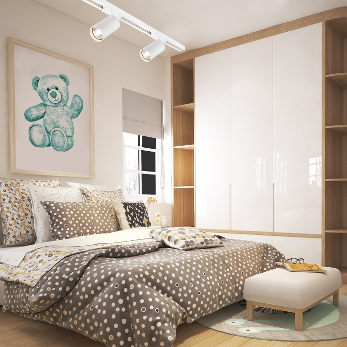 Трековый светильник однофазный 220V Escada 20001TRA/01 SWH_ESC