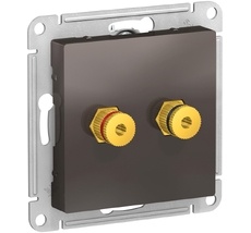 Акустическая розетка встраиваемая двойная (мокко) Systeme Electric ATN000687