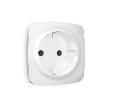 Лицевая панель для электрической розетки с заземлением со шторками QUANT Ambrella Volt OMEGA OP1070_AMB