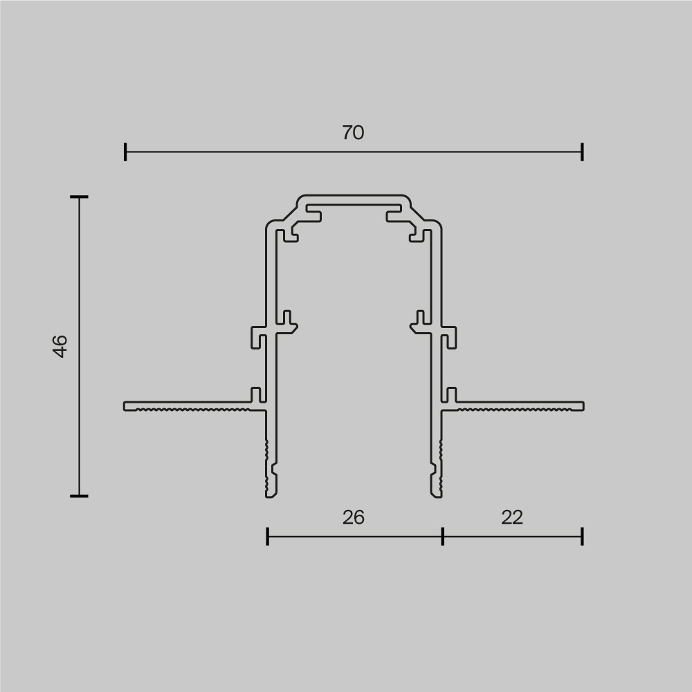 Шинопровод встраиваемый Maytoni Busbar trunkings Exility TRX034-423.12B_MY