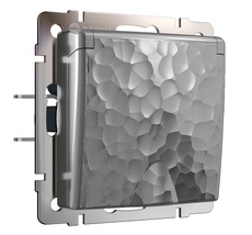 Розетка влагозащ. с зазем. с защит. крышкой и шторками (серебряный) Hummer a052077_WR