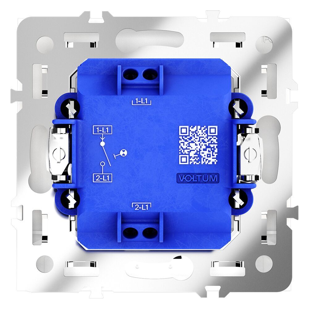Выключатель встраиваемый VOLTUM S70 одноклавишный с подсветкой 10А VLS010203