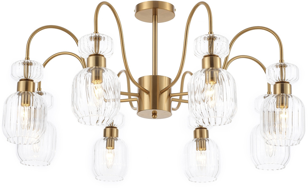 Потолочная люстра на штанге 1141/8PL E14*60W Antigue copper/Clear Escada 1141/8PL Clear_ESC