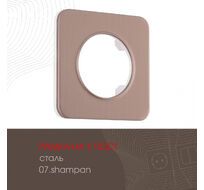 Рамка из стали на 1 пост Arte Milano 502.07-1.shampan